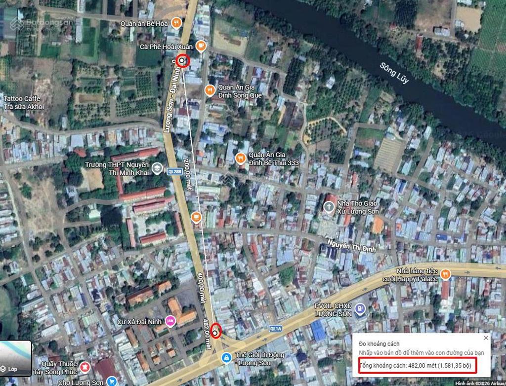 Bán đất lương sơn, lâm đồng, mặt tiền ql28b 844m2 8,05 tỷ