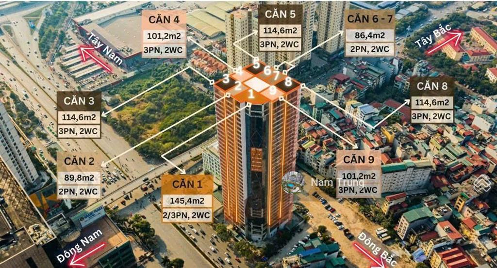 Em bán căn chung cư cao cấp 216 trần duy hưng, 86.4m2, 2 ngủ, 2vs, 95tr/m2,  0914 239 ***