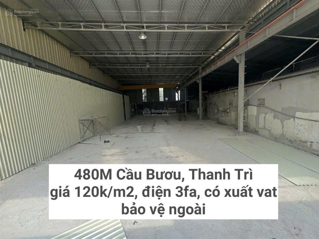 Cho thuê kho xưởng tại viện k tân triều, hag đông.pcc đảm bảo. hspl xuất vat công ty đầy đủ.