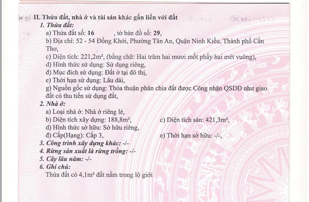 Nhà mặt tiền đường đồng khởi, kế bên bến ninh kiều