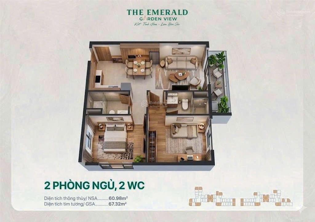 Thanh toán chỉ 9tr/tháng, sở hữu ngay căn hộ 2pn  65m2 chuẩn resort ngay trung tâm thuận an