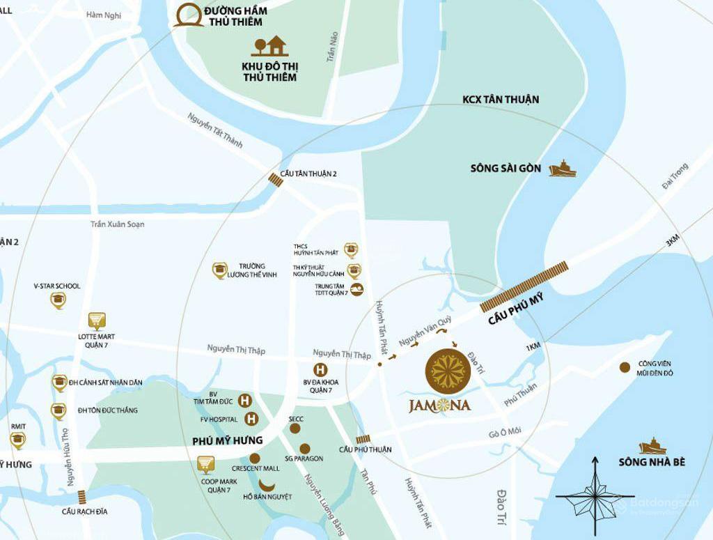 Bán căn hộ jamona city 73m2 (2 phòng ngủ + 2wc) đường đào trí, phường phú thuận, q7