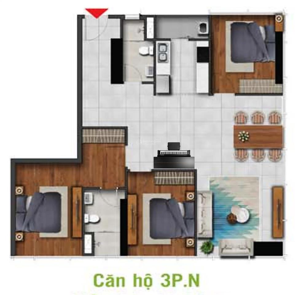 Căn hộ calla garden 3 phòng ngủ 100m2, đường nguyễn văn linh, khu 13c green life, bình chánh