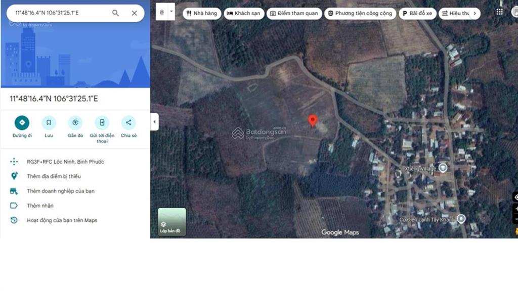 Bán đất đẹp tại xã lộc thành, huyện lộc ninh, bình phước, 399 triệu, 1016 m2