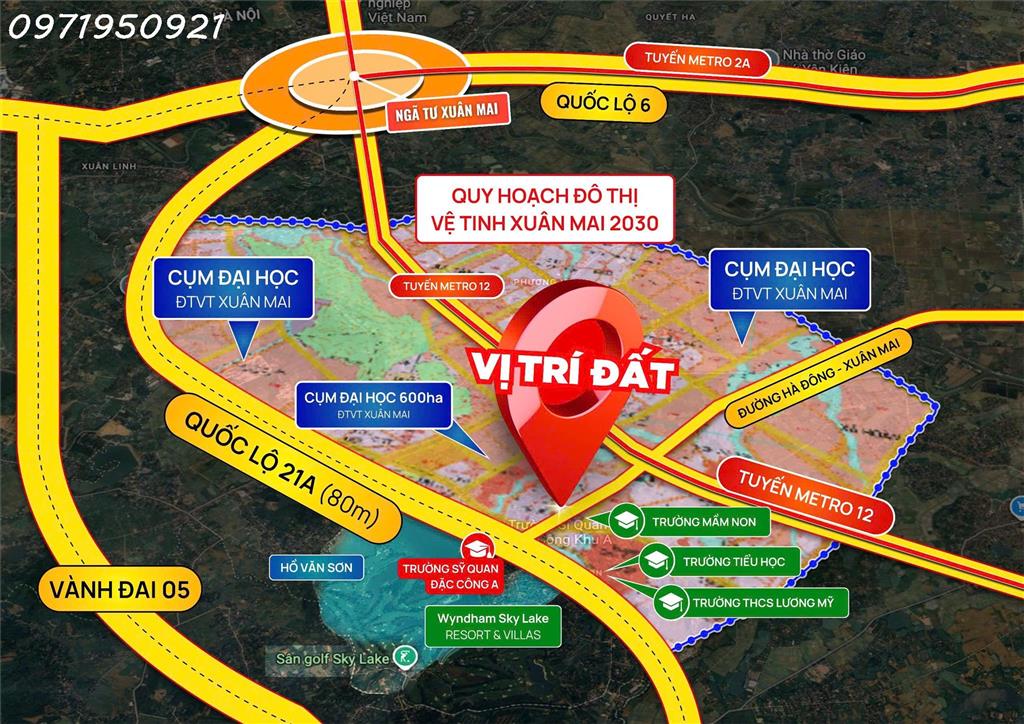 BÁN ĐẤT SIÊU ĐẸP TẠI XUÂN MAI_HÒA LẠC THỨ 2 CỦA HN ( SIÊU DỰ ÁN 600HA QUỸ ĐẤT GIÁO DỤC ĐH)