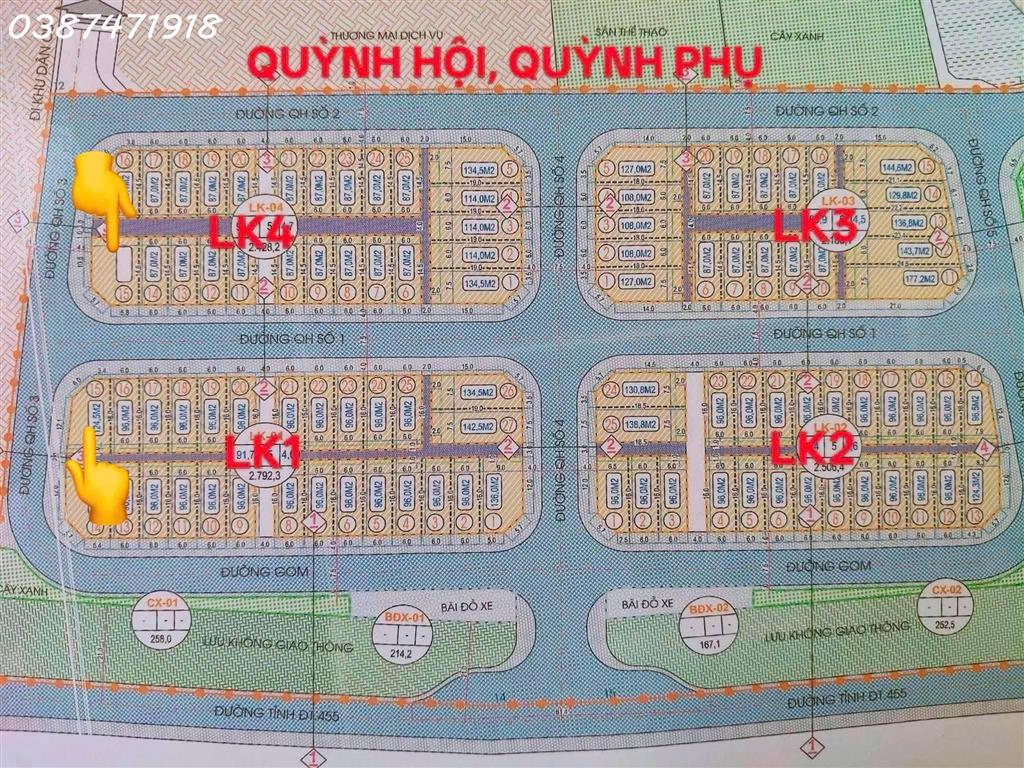 Cc Chào bán 2 lô đất xây biệt thự – Dự án Tân Hoá Quỳnh Hội – Quỳnh Phụ