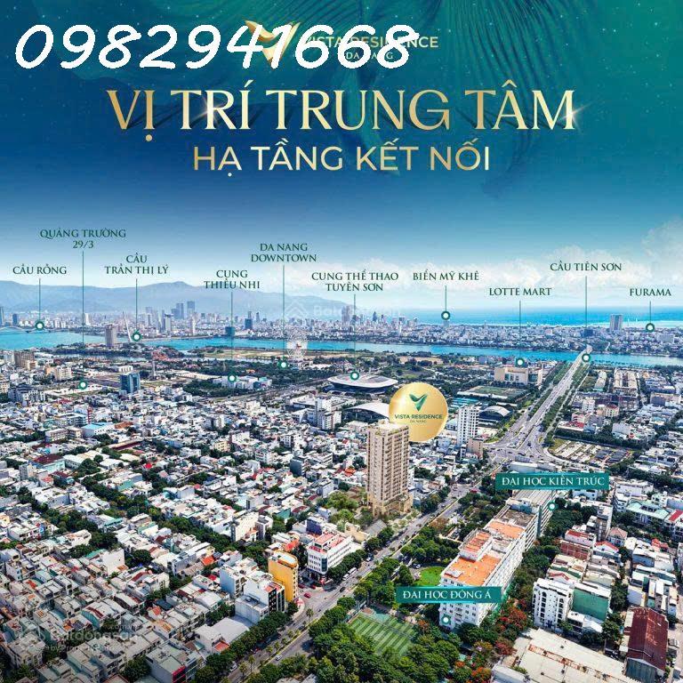 Cho thuê căn hộ Vista Residence 82m2, 2PN view pháo hoa đẳng cấp giữa trung tâm Đà Nẵng