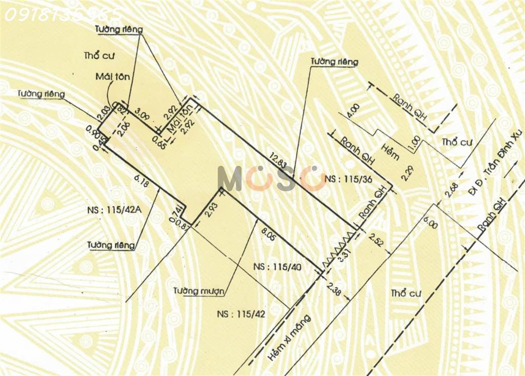 Bán nhà 115/38 Trần Đình Xu, P.Nguyễn Cư Trinh, Q.1, TP.HCM