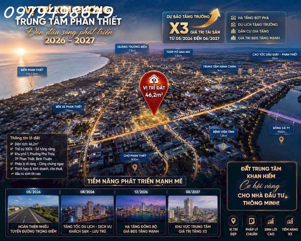 CHÍNH CHỦ CẦN BÁN ĐẤT TRUNG TÂM PHAN THIẾT – CƠ HỘI ĐÓN SÓNG THÀNH PHỐ BIỂN ĐANG BỨT PHÁ