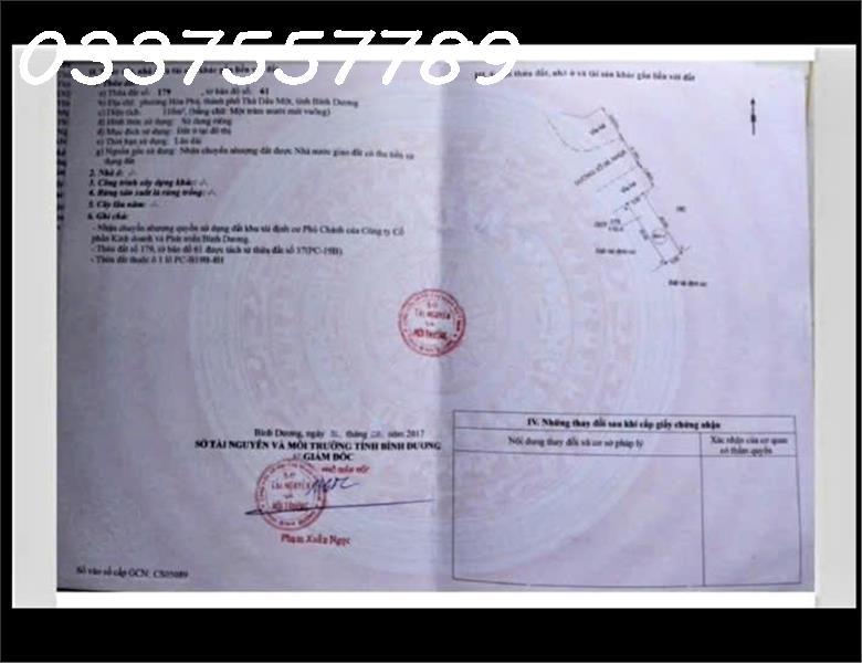 Bán đất tặng nhà cấp 4 tại Hòa Phú, Thủ Dầu Một, DT 110m2 full thổ cư, giá 5,8 tỷ
