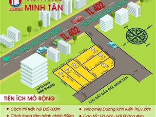 Bán lô đất 66,4m2 tại minh tân, kiến thuỵ. ngõ 5m