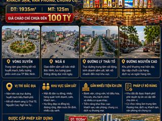 Bán lô đất vàng 1935m2  mt 125m  giữa trung tâm tp bắc ninh  vị trí kim cương  chỉ dưới 50tr/m2