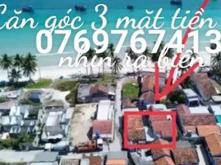 Căn góc 3 mặt tiền... trên đất có 2 căn nhà....view biển dốc lết