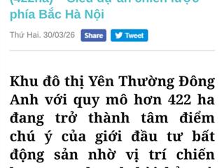 Lô đất hiếm cạnh vinhomes yên thường
