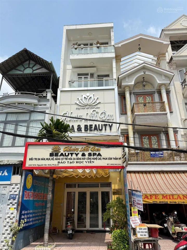 Mặt tiền kinh doanh nguyễn văn khối p9 dt 4.5x15m cn 65,1m2. đúc 5 tầng mới. 11,9 tỷ