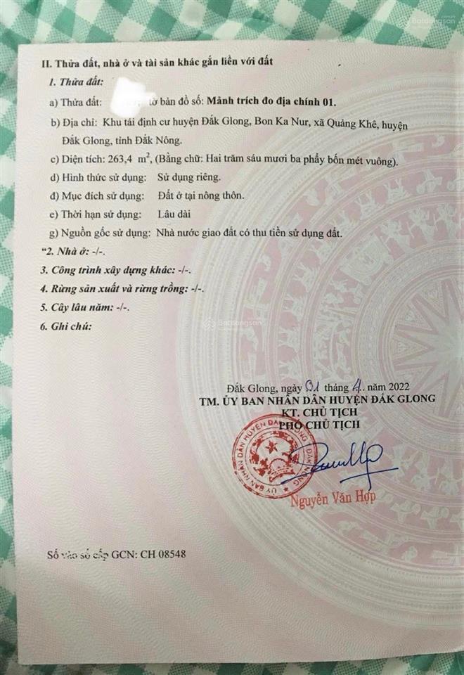 Bán đất tại quốc lộ 28b, thị trấn quảng khê, dăk glong, đắk nông