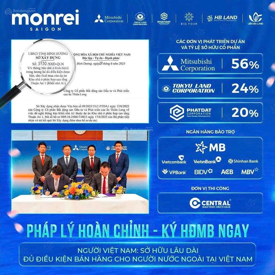 Monrei saigon  căn hộ chuẩn nhật giá 38 triệu/m2, thanh toán 15% đến khi nhận nhà