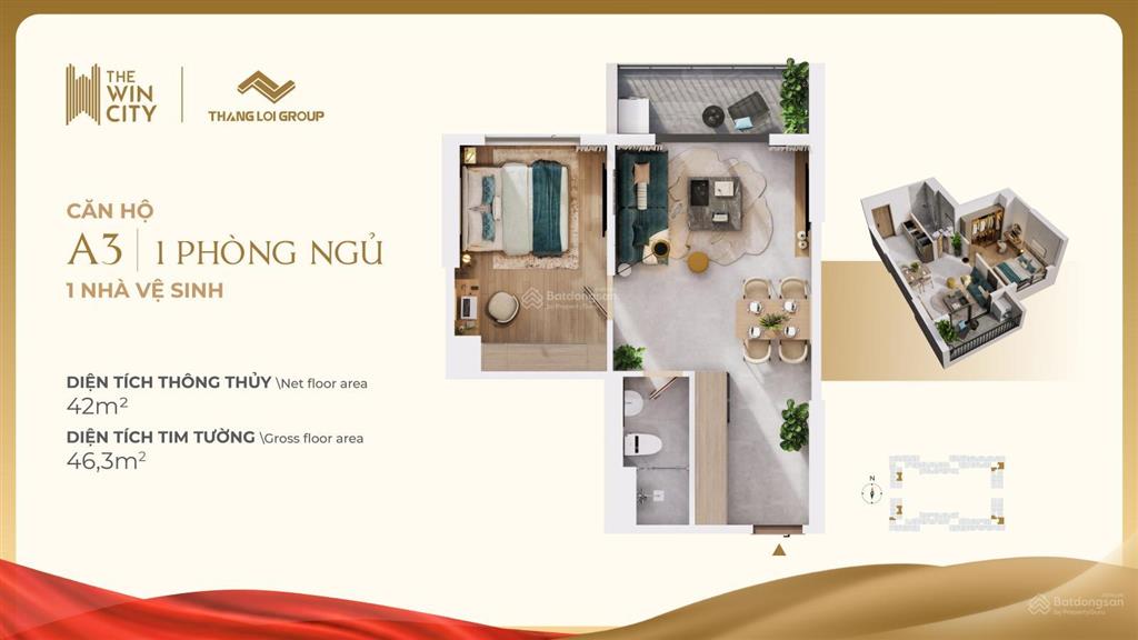 Duy nhất căn tầng 10 full nội thất, thanh toán giãn 36 tháng, 2pn2wc 65,5m2 giá 1,96 tỷ