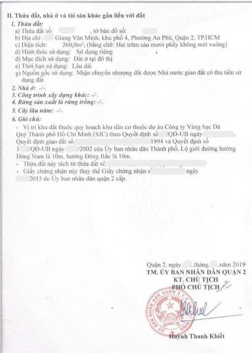 50 tỷ chỉ trong tháng này. lô góc 2mt đường giang văn minh. 14x20 cn 260m2