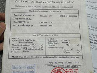 Bán nhà riêng tại 354/18 đường đoàn văn bơ, phường 10, quận 4, giá ưu đãi 5,95 tỷ, 45,5m2