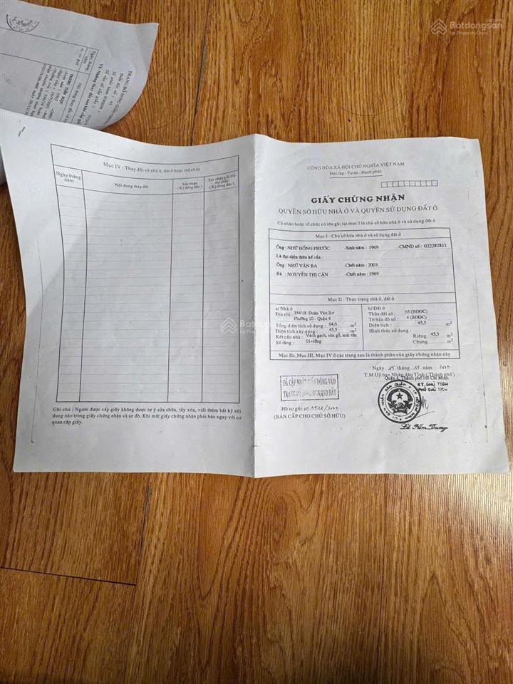 Cho thuê nhà riêng tại 354/18 đoàn văn bơ, 6,5 triệu, 45,5m2, giá cực chất