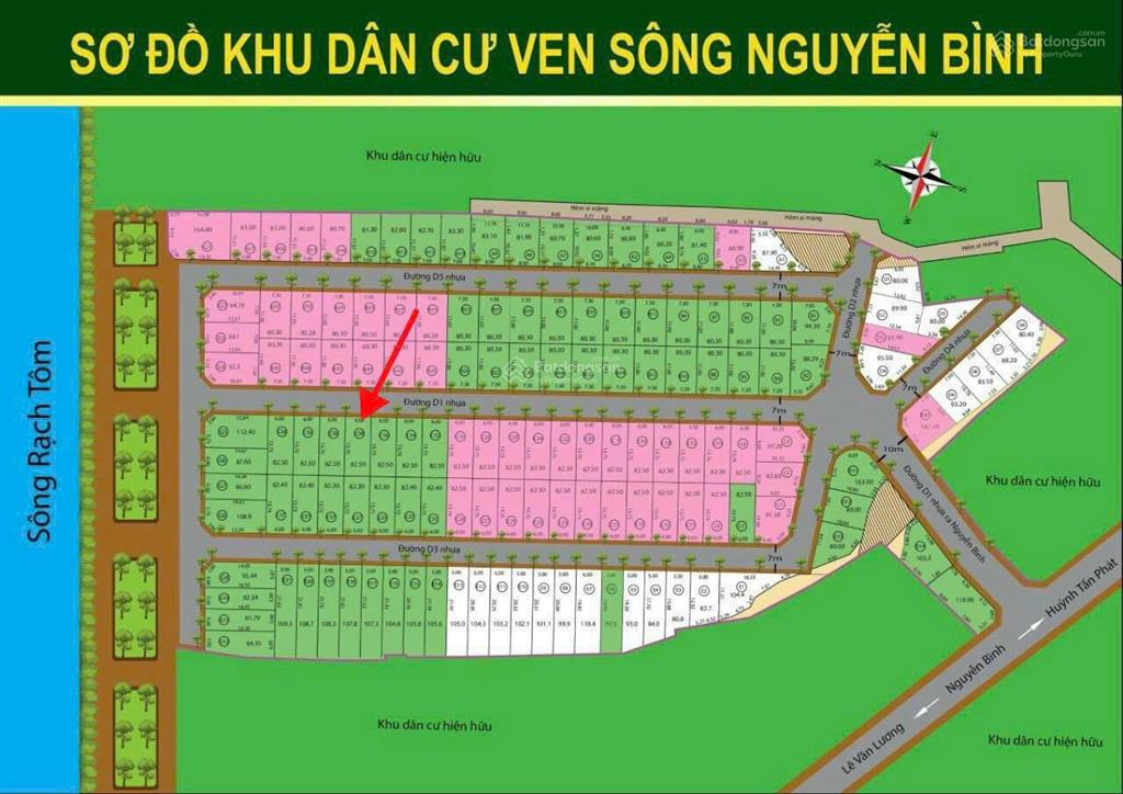 Bán đất view sông kdc nguyễn bình chỉ 3 tỷ 3 đầu tư vị trí đẹp