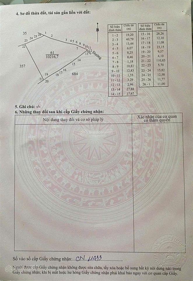 Cần bán hơn 1 mẫu bình châu, cách trung tâm và ủy ban xã trường học và chợ chỉ 1.5km