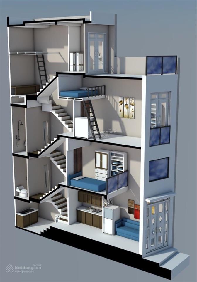 Bán nhà riêng tại hẻm 101 nguyễn văn đậu, 3,8 tỷ thương lượng, 22m2 nền, dtsd 80m2