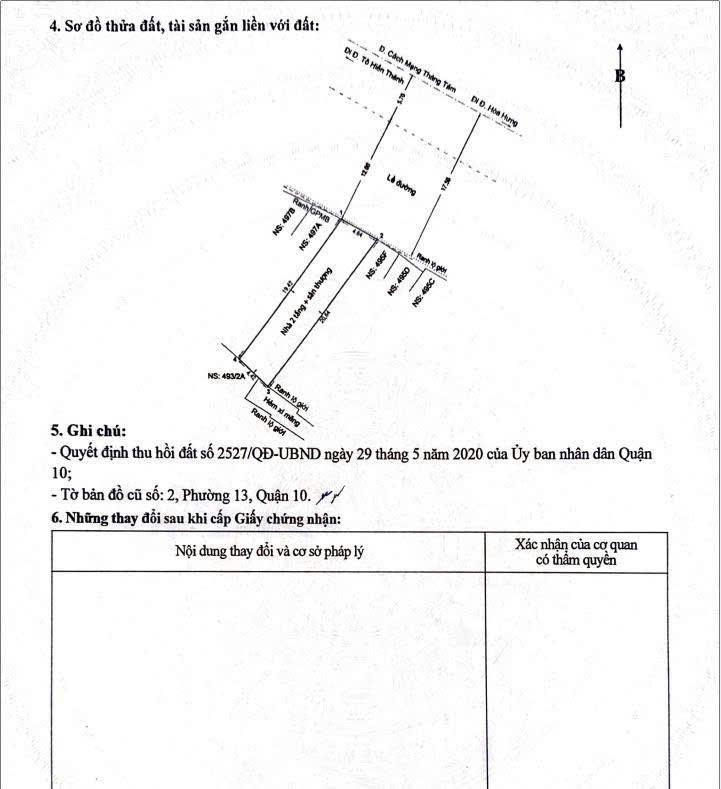 Bán nhà mặt tiền 497 cách mạng tháng 8 ,phường 13, quận 10,dt 90m2 giá 35 tỷ hhgt 1%