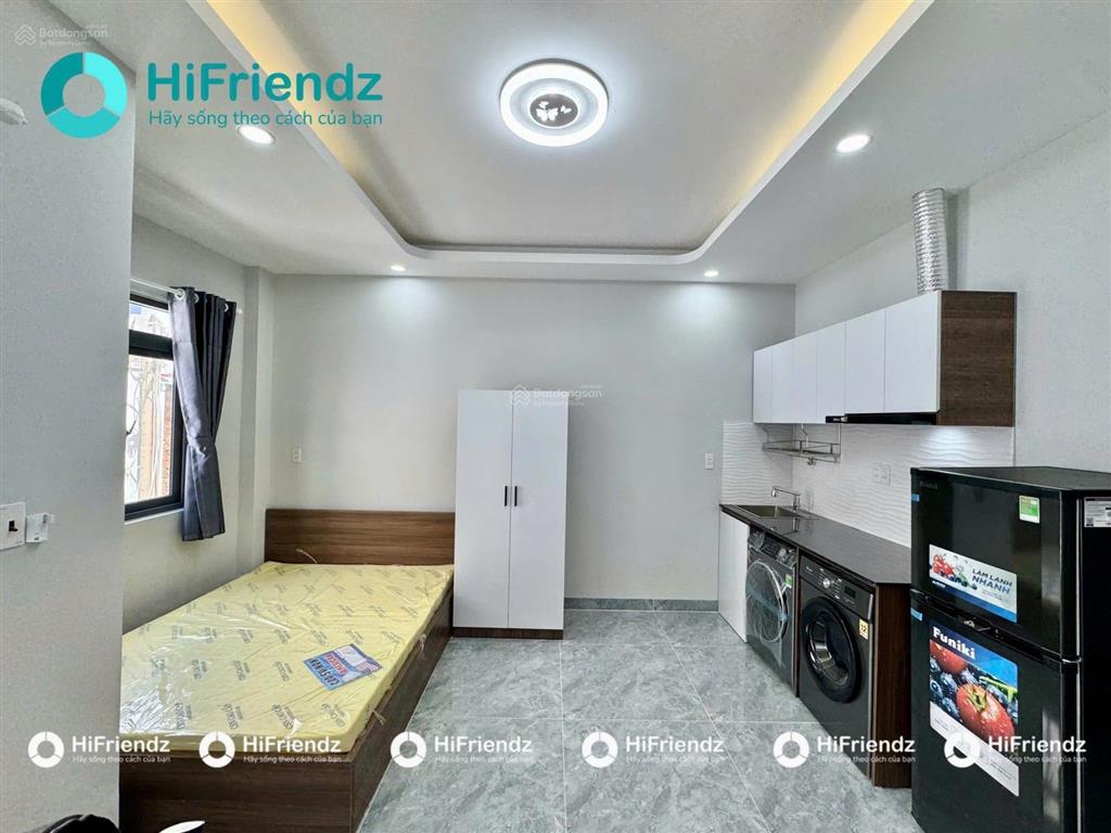 Dự án phòng mới studio ban công 35m2 xách vali vào ở đường 100 bình thới q11  có luôn máy hút mùi