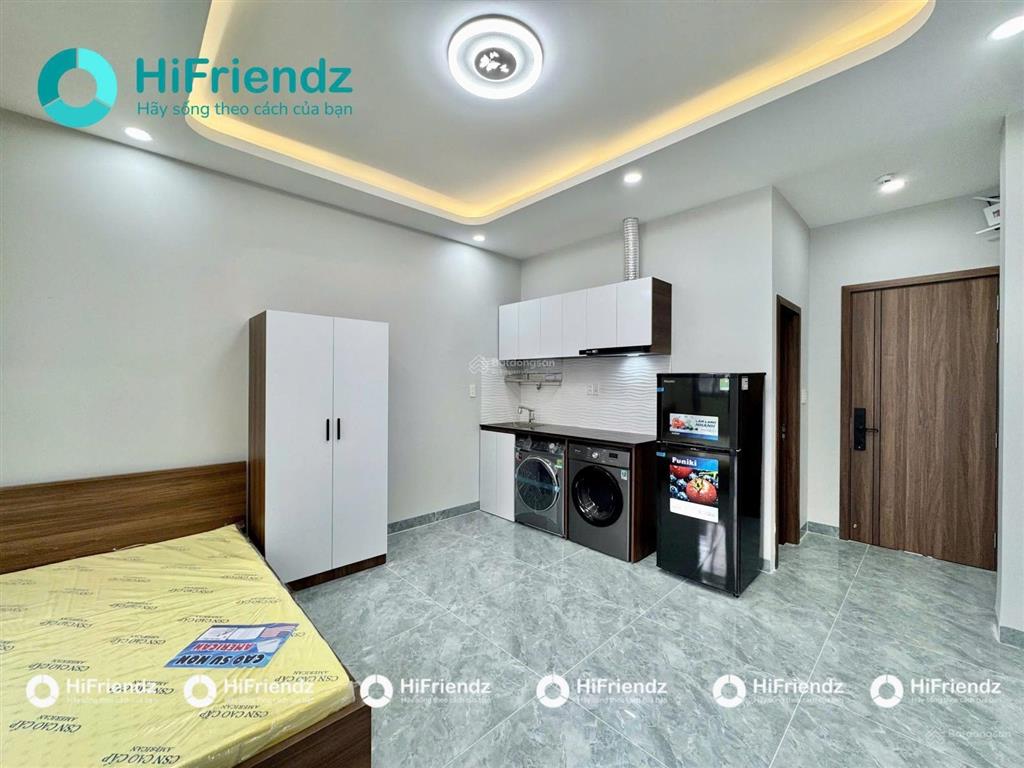 Dự án phòng mới studio ban công 35m2 xách vali vào ở đường 100 bình thới q11  có luôn máy hút mùi