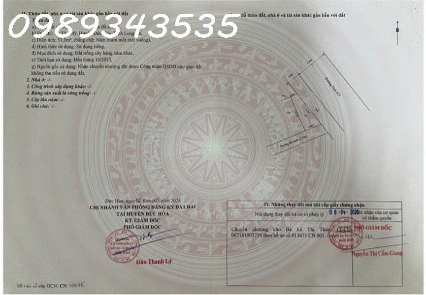 Bán đất mặt tiền đường ĐT 825, Tân Mỹ, Đức Hòa, Long An, DT 480m2, giá đầu tư