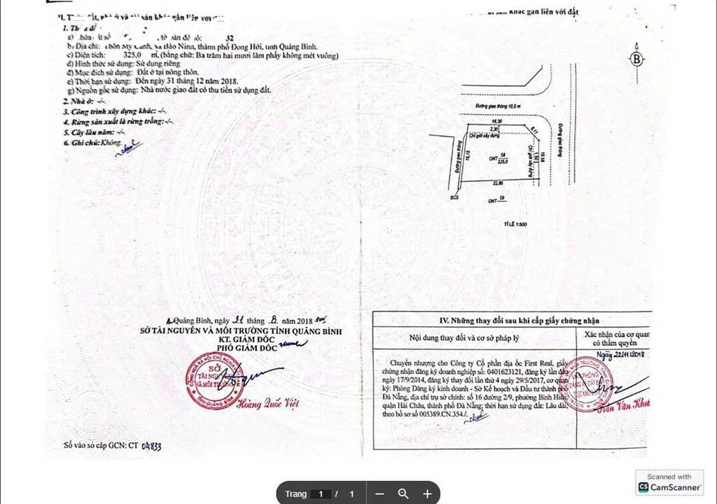 GIA ĐÌNH ĐỊNH CƯ NƯỚC NGOÀI CẮT LỖ 1,8 TỶ - Lô góc đẹp 325m2 Nhật Lệ Riverside Quảng Bình