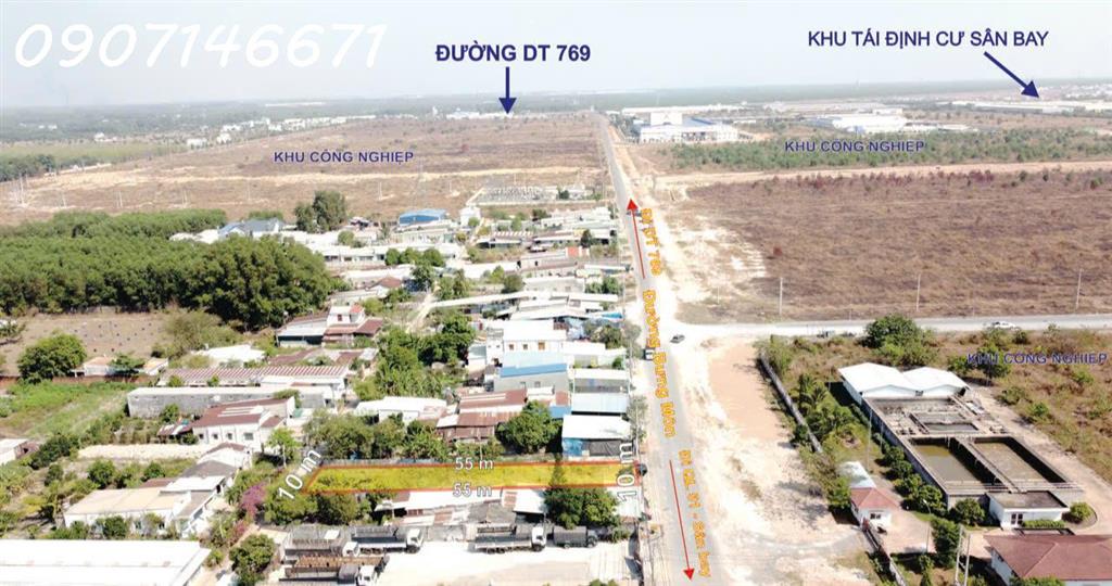 Bán lô đất siêu đẹp mặt tiền đường Bưng Môn, Long An, Long Thành, DT 555.3m2, giá đầu tư