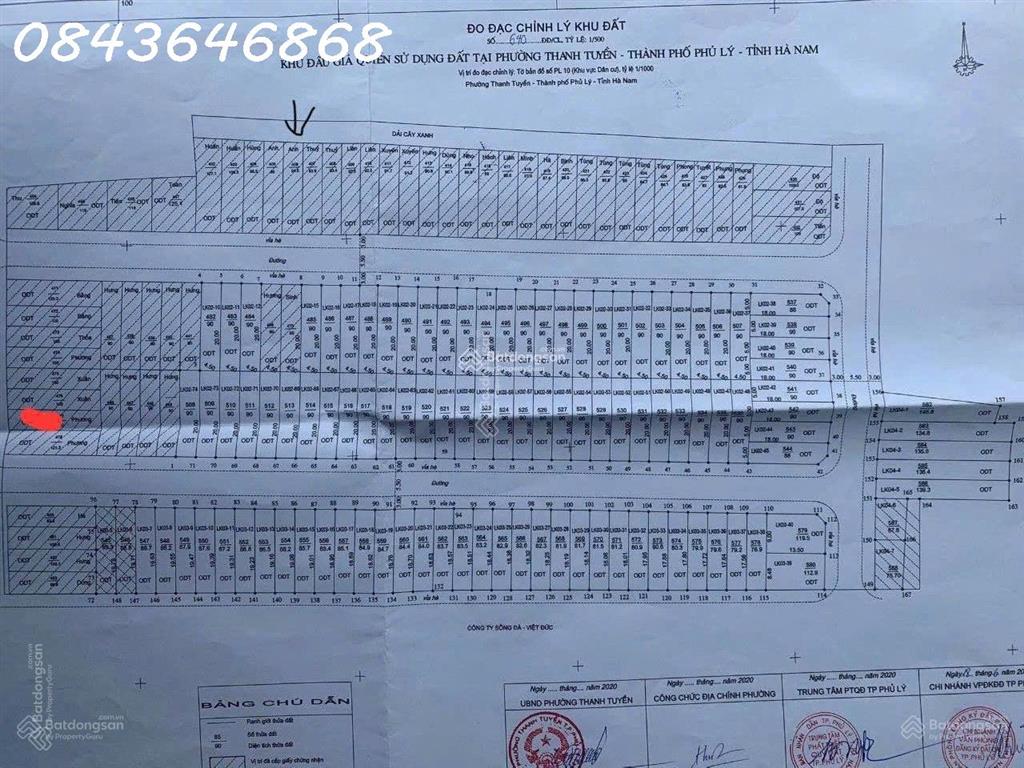 Sổ đỏ chính chủ bán đất Tổ 5, phường Thanh Tuyền 90m2, giá 2,2 tỷ. LH 0843 646 868