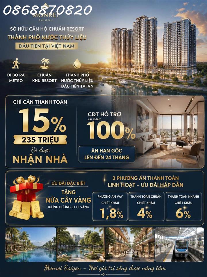**MONREI SAIGON – CHỈ CẦN 15% ĐÃ CÓ CƠ HỘI NHẬN NHÀ!**