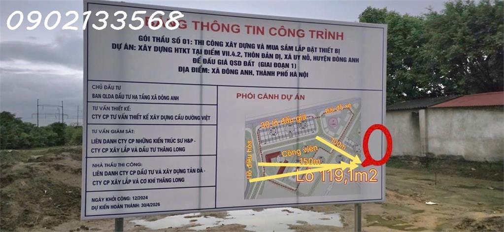 Chính chủ bán lô đất đẹp sát 30 lô Đấu giá trung tâm Đông Anh, vị trí lõi hiếm có