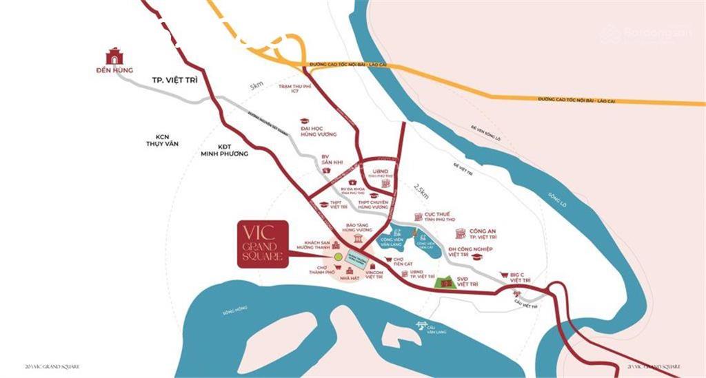 CC cần nhượng căn VIC Grand Square 2PN 2WC, 73m2, 3,2 tỷ, cửa vào Đông Bắc, view sông Hồng