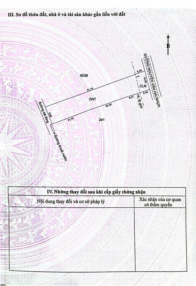 Bán 543.9m2 (10x55m) 2 mặt tiền, hướng đông, đất full thổ cư gần kcn tân hương