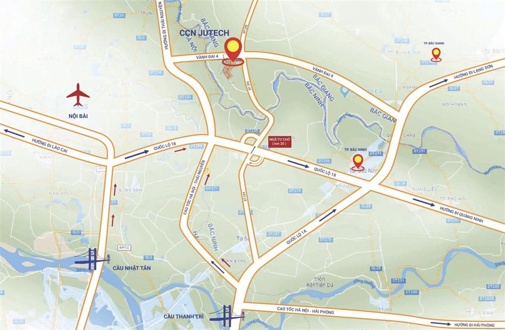 Bán đất công nghiệp tại cụm cn huyện hiệp hòa, bắc giang giá 3,605 triệu/m2