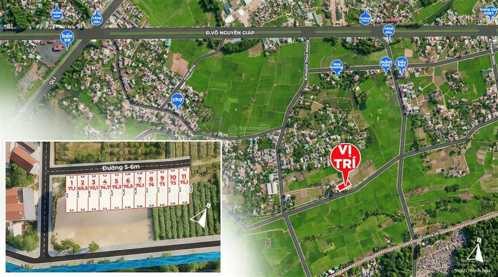 Bán đất thôn an ninh(xã diên an cũ), xã diên khánh, khánh hòa  cách võ nguyên giáp 1km