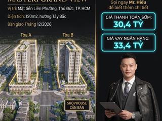 Shophouse masteri grand view 120m2 mặt tiền liên phường, thủ đức khu sầm uất