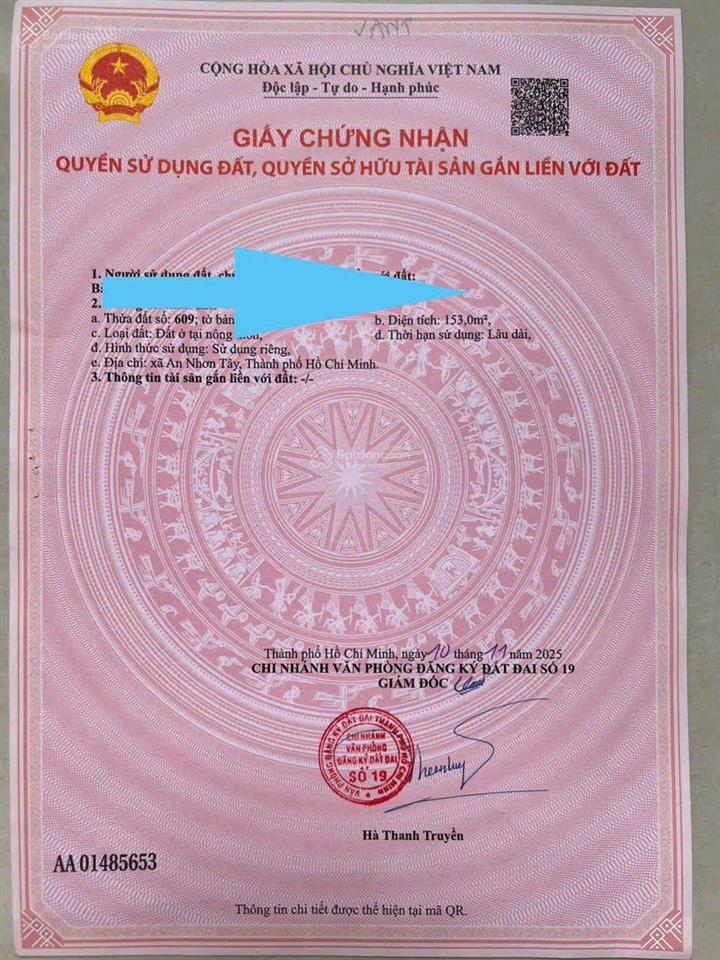 Đất mặt tiền đường 762 an nhơn tây  giá tốt