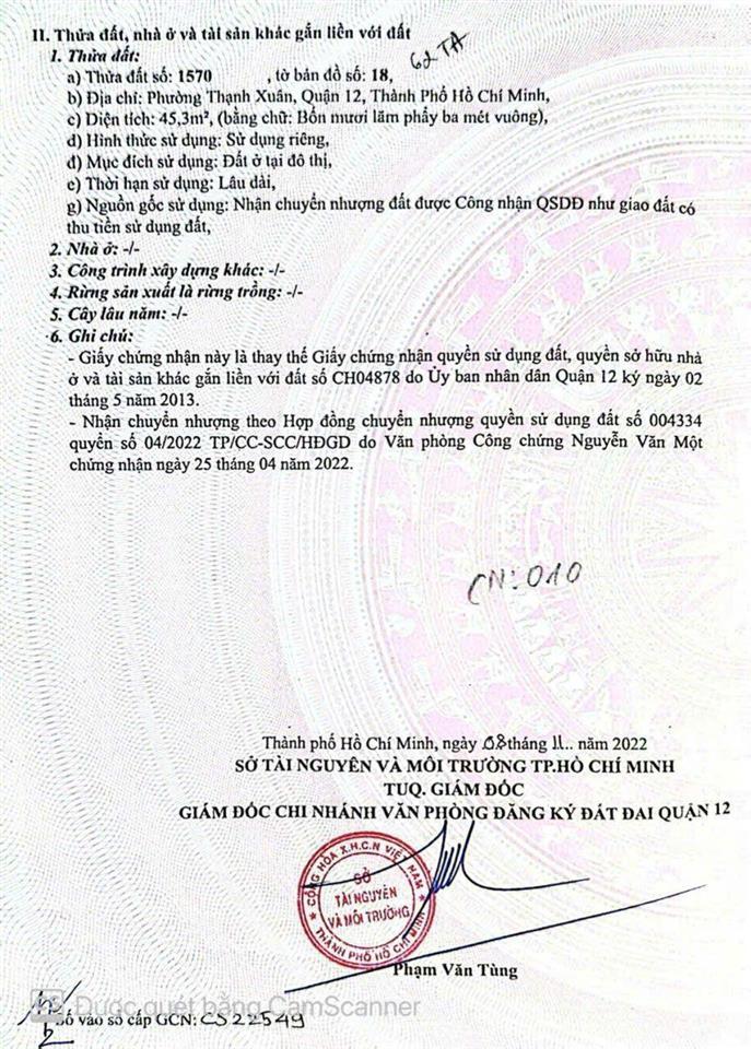 Đất thổ cư góc 2mt hxh đường tx38, phường thạnh xuân, quận 12