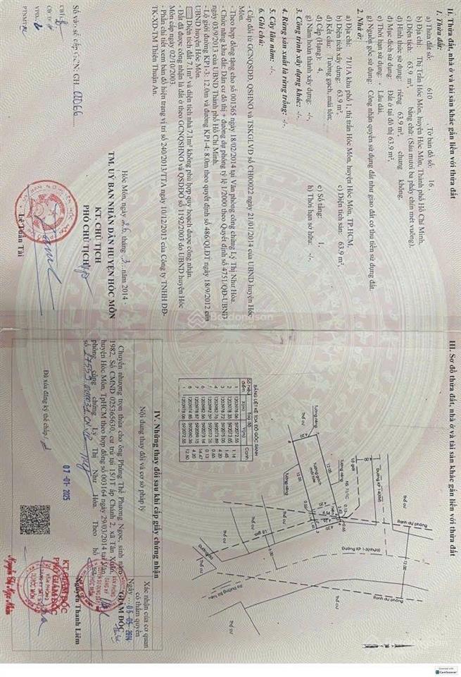 Nhà mặt tiền nguyễn thị ri cách chợ hóc môn 100m  khu vip  giá tốt