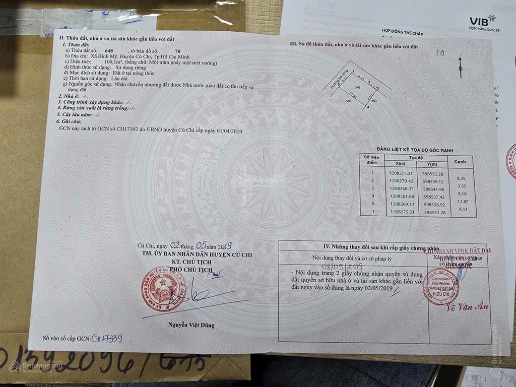 Đất thổ cư kdc hxh góc 2mt đường 156 hà duy phiên  giá tốt