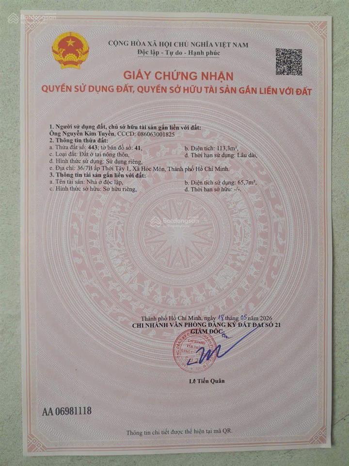 Nhà mặt tiền đường huỳnh thị mài  xã hóc môn  giá tốt