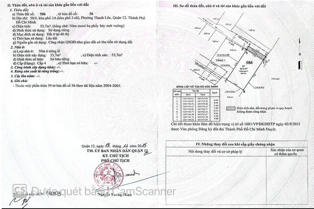 Nhà sổ hồng riêng kdc hxh 4m phường thạnh lộc, quận 12 (cũ)  giá tốt