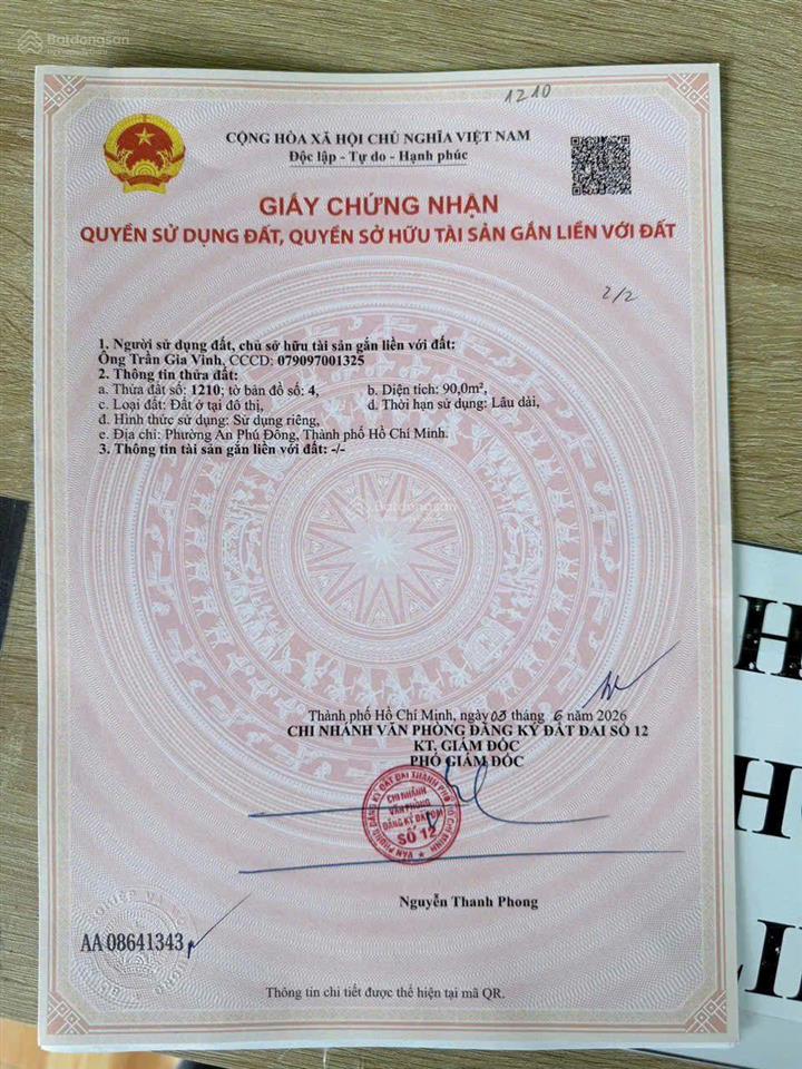 Đất mặt tiền đường hà huy giáp  quận 12  vị trí rất đẹp