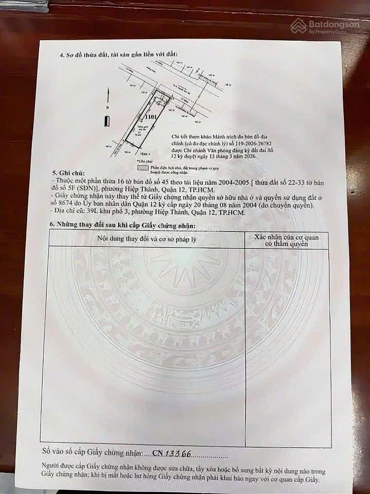 Nhà mặt tiền hiệp thành  quận 12  giá tốt.